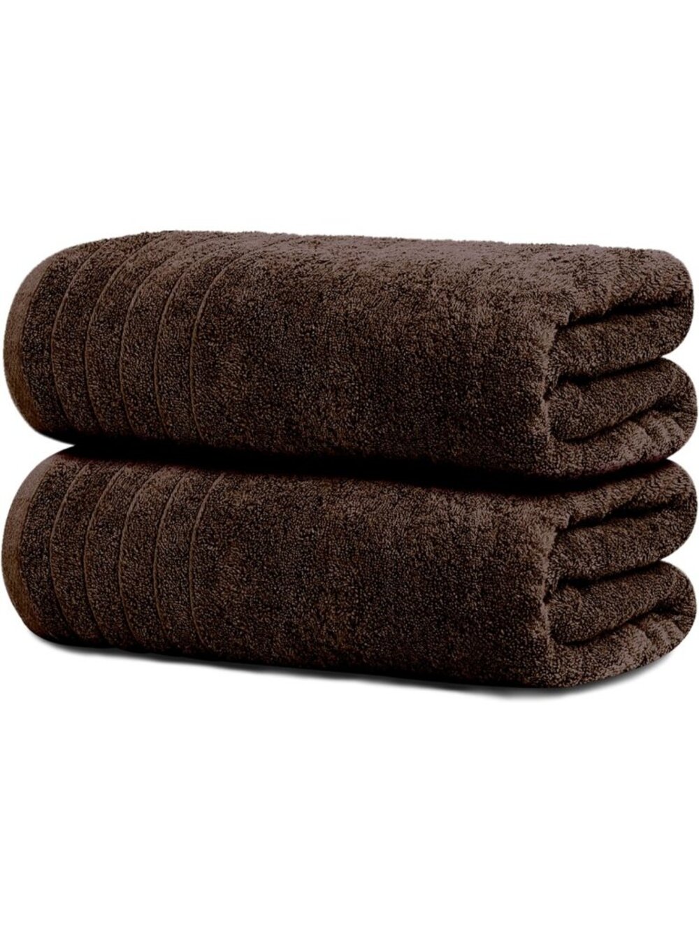 Extra Large 2-Piece Bath Sheets Set, Soft & Absorbent, 35x70 Inches, Brown